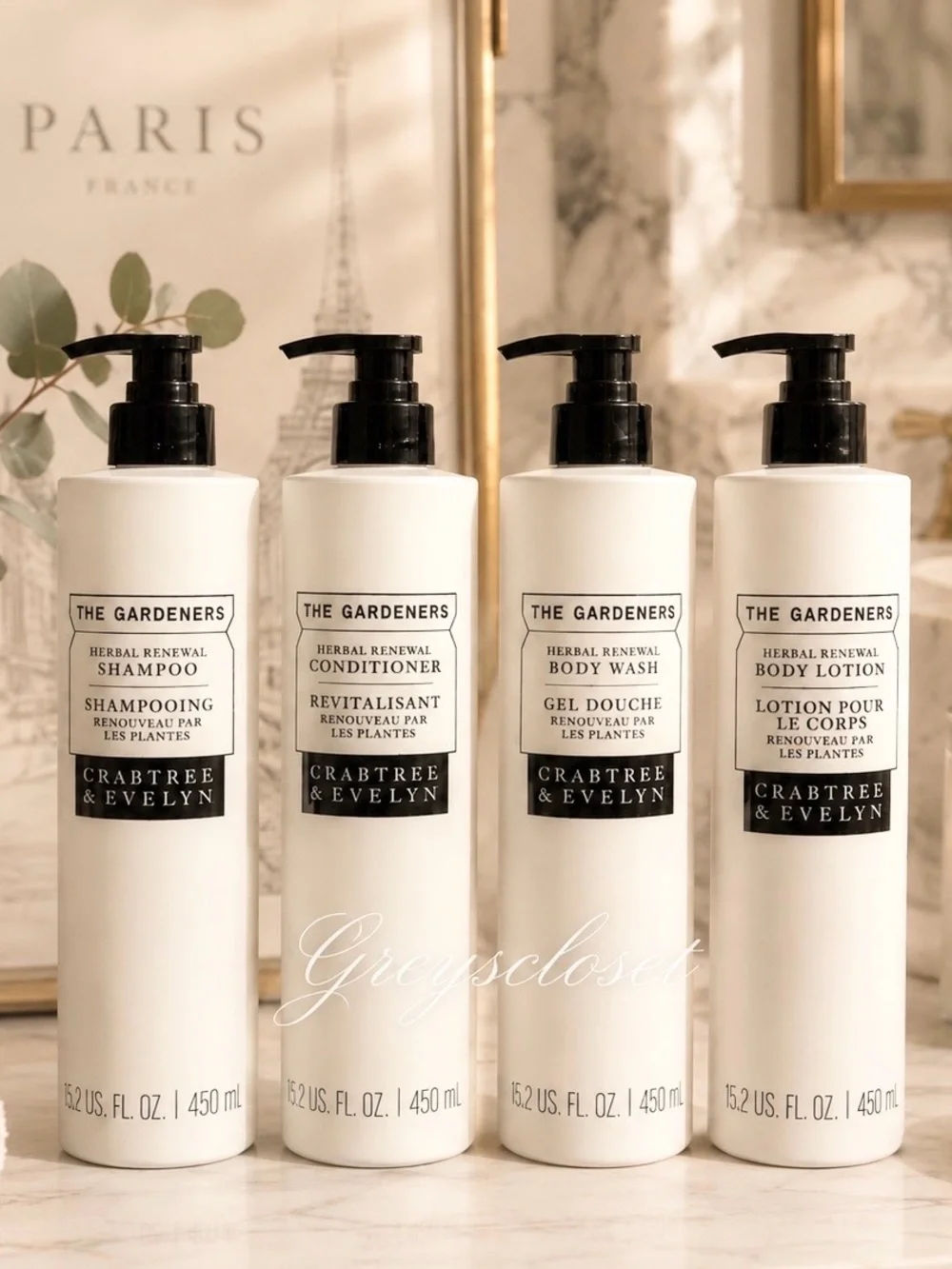 (4 PACK) SHAMPOO, CONDITIONER, BODY WASH & BODY LOTION